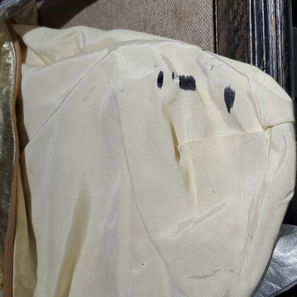 VINTAGE PAUL JOSEPH HANDBAG  GOLD SILVER PURSE RETRO BAG MOBWIFE - Picture 4 of 9